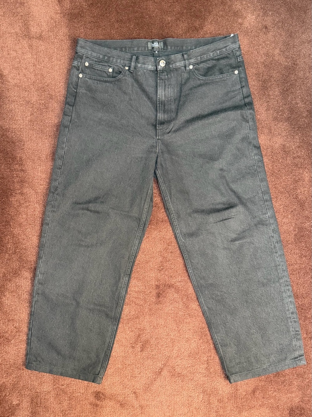 APC Martin Men's Black Straight-Leg Jeans 36 x 26